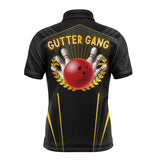 Maxcorners Gutter Gang Funny Bowling Customized Name 3D Shirt