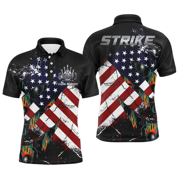 Maxcorners American Flag Bowling Strike Patriot Customized Name 3D Shi