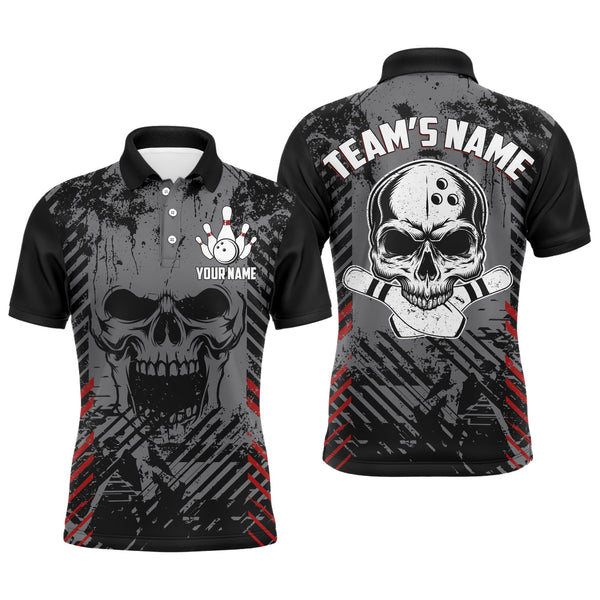 Maxcorners Skull Bowling Classic Customized Name And Team Name 3D Shirt