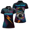 Maxcorners Bowling Shirt Strike Neon Lightning Custom Team Jersey for Men Graphic Bowling Uniform LM2707