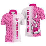 Maxcorners Pink  Bowling Jersey Customized Name 3D Shirt