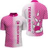 Maxcorners Pink  Bowling Jersey Customized Name 3D Shirt