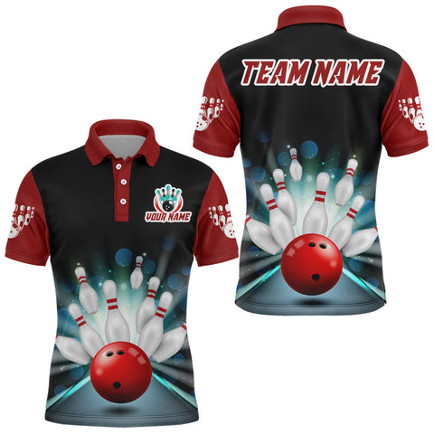 Maxcorners Lightning Bowling Ball Customized Name And Team Name 3D Shirt