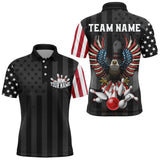 Maxcorners Eagle Bowling USA Flag Customized Name And Team Name 3D Shirt