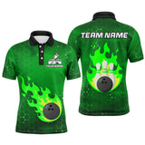 Maxcorners Flame Bowling Jersey Bowling Team Multicolor Option Customized Name 3D Shirt
