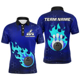 Maxcorners Flame Bowling Jersey Bowling Team Multicolor Option Customized Name 3D Shirt