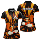 Maxcorners Funny Squirrel Bowling Team Shirt Custom Bowling League Jersey for Men Bowling Outfit Polo & 1/4-Zip MT0609