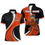 Maxcorners Custom Funny Turkey Bowling Team Shirt Unisex for Men Polo & Quarter-Zip Bowling Outfit LM2608