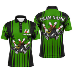 Maxcorners Funny Bowling Multicolor Option Customized Name 3D Shirt