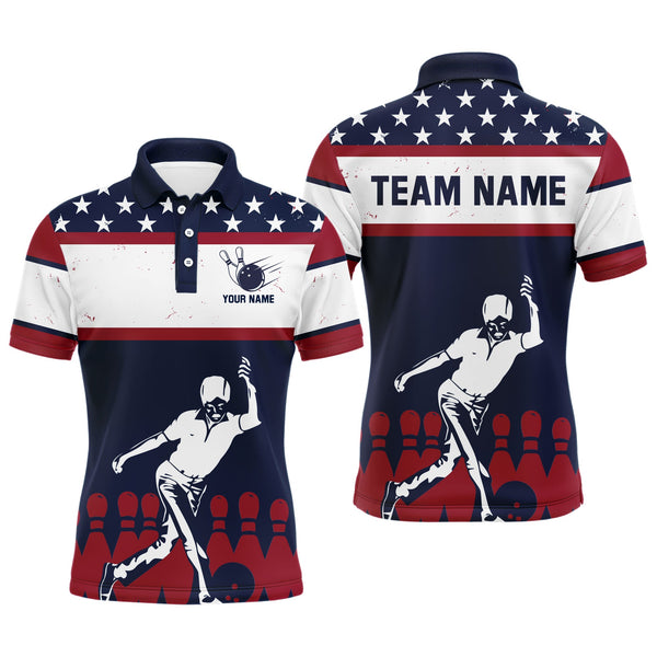 Maxcorners American Flag Classic Bowling Customized Name And Team Name