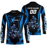 Maxcorners Blue ATV Motocross Jersey Men Youth Upf30+ Custom Quad Bike Shirt Boys Girls Extreme Off-Road PDT898 MT2809