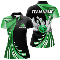 Maxcorners Personalized Green Bowling Team Jersey For Men & Women Custom Bowling Polo Shirt