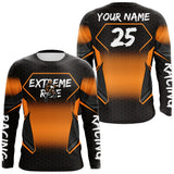 Maxcorners Custom Motocross Jersey Kid Men Women Upf30+ Orange Dirt Bike Shirt MX Off-Road Rider Motorcycle MT2809