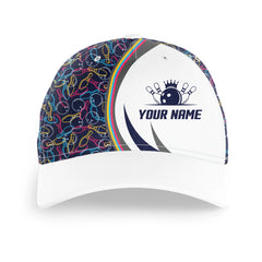 Macorners Custom Bowling Hat Custom Name Bowling Cap for Team Bowler Gifts