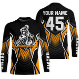 Maxcorners Orange Motocross Jersey Men Women Kid Upf30+ Custom Dirt Bike Shirt Off-Road Jersey Boys Girls MT2809