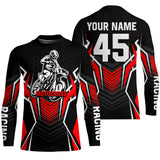Maxcorners Red Motocross Jersey Men Women Kid Upf30+ Custom Dirt Bike Shirt Off-Road Jersey Boys Girls MT2809
