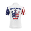 Maxcorners American Flag Bowling Team Patriotic Customized Name And Team Name 3D Shirt