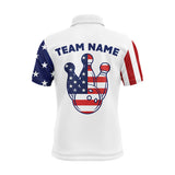 Maxcorners American Flag Bowling Team Patriotic Customized Name And Team Name 3D Shirt