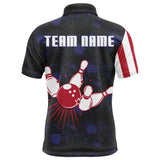 Maxcorners Patriotic Bowling Patriotic Bowling Customized Name And Team Name 3D Shirt