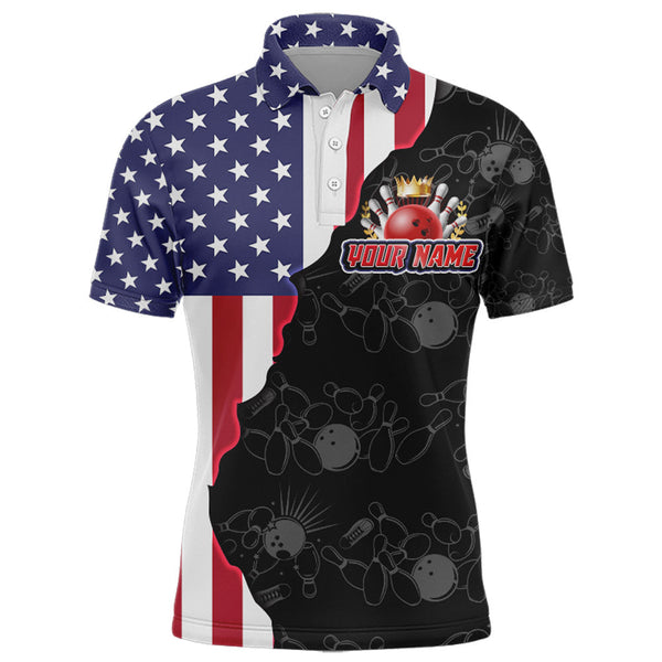 Maxcorners American Patriotic Bowling Team League Customized Name And Team Name 3D Shirt