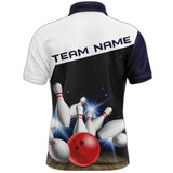 Maxcorners Navy Bowling Customized Name And Team Name 3D Shirt