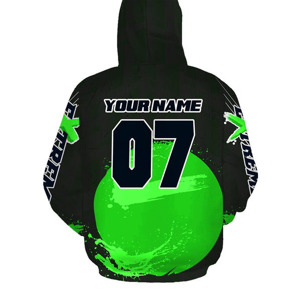 Maxcorners Green ATV Motocross Hooded Jersey Men Women Custom Quad Bike Hoodie For Adult Off-Road PDT904 MT2809