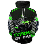 Maxcorners Green ATV Motocross Hooded Jersey Men Women Custom Quad Bike Hoodie For Adult Off-Road PDT904 MT2809