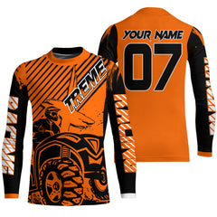 Maxcorners Custom Quad Bike Jersey Kid Men Women Upf30+ Orange ATV Motocross Shirt Extreme Rider PDT841 MT2809