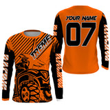 Maxcorners Custom Quad Bike Jersey Kid Men Women Upf30+ Orange ATV Motocross Shirt Extreme Rider PDT841 MT2809