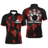 Maxcorners Black&Red Bowling Customized Name And Team Name 3D Shirt