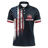 Maxcorners American Flag Bowling Customized Name And Team Name 3D Shirt