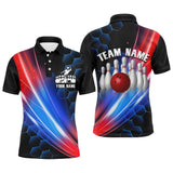 Maxcorners Bowling Black Hexagon Customized Name And Team Name 3D Shirt