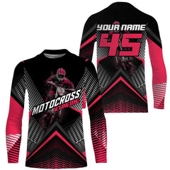 Maxcorners Custom Motocross Riding Jersey Men Women Kid Upf30+ Pink MX Dirt Bike Shirt Off-Road Jersey MT2709
