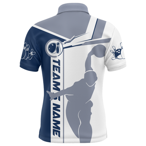 Maxcorners Navy Bowling Player Customized Name And Team Name 3D Shirt