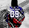 Maxcorners American Flag Quad Bike Hoodie For Adult ATV Motocross Hooded Jersey Patriotic Off-Road PDT908 MT2809