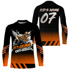 Maxcorners Custom ATV Motocross Jersey Orange Upf30+ Kid Men Women Quad Bike Shirt Extreme Off-Road PDT846 MT2809
