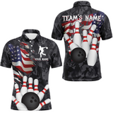 Maxcorners American Bowling Camo Customized Name And Team Name 3D Shirt