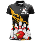 Maxcorners Funny Bowling Personalized All Over Printed Shirt For Women