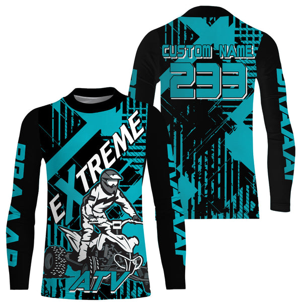 Maxcorners Kid Women Men ATV Motocross Jersey UPF30+ Custom Quad Bike Shirt Extreme Off-Road PDT842 MT2809