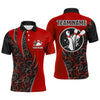 Maxcorners Retro Bowling Pattern Multicolor Option Customized Name 3D Shirt