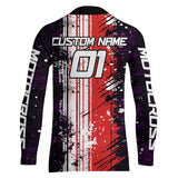 Maxcorners Motocross Racing Jersey Upf30+ Dirt Bike Jersey Motorcycle Off-Road Shirt Red MT2709