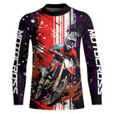 Maxcorners Motocross Racing Jersey Upf30+ Dirt Bike Jersey Motorcycle Off-Road Shirt Red MT2709