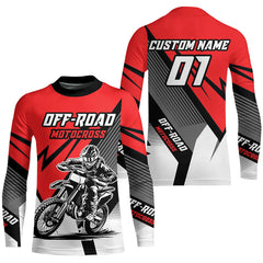 Maxcorners Red Motocross Racing Off-road Jersey For Men Kid Dirt Bike Riding Shirt Women MT2709