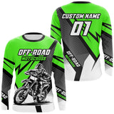 Maxcorners Green Motocross Racing Off-road Jersey For Men Kid Dirt Bike Riding Shirt Women MT2709