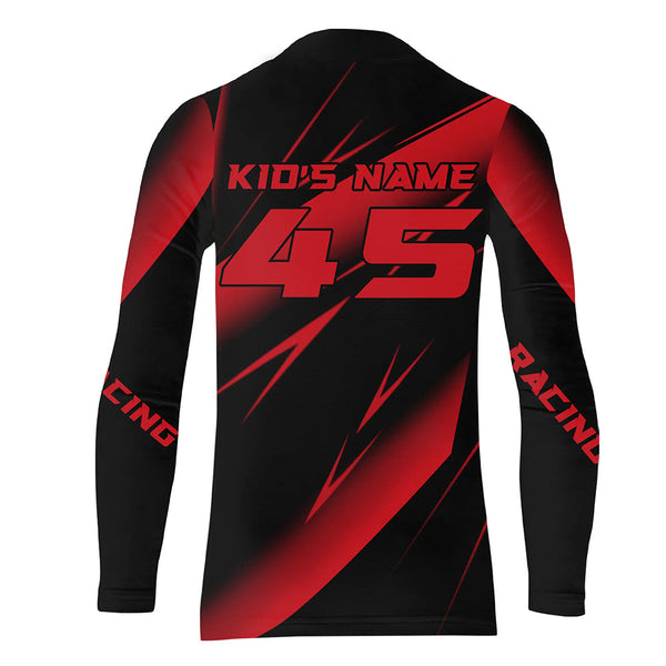 Maxcorners Motocross Racing Jersey Red Upf30+ Dirt Bike Shirt Motorcycle Off-Road Jersey MT2709