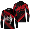 Maxcorners Motocross Racing Jersey Red Upf30+ Dirt Bike Shirt Motorcycle Off-Road Jersey MT2709