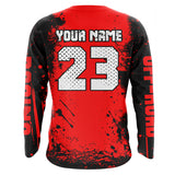 Maxcorners Red Motocross Jersey Custom Dirt Bike Shirt Upf30+ Kid Men Women Off-road Racing Shirt MT2709