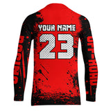 Maxcorners Red Motocross Jersey Custom Dirt Bike Shirt Upf30+ Kid Men Women Off-road Racing Shirt MT2709