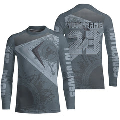 Maxcorners Motocross Jersey Grey Custom Dirt Bike Shirt For Kid Men Women Off-road Racing Shirt MT2709