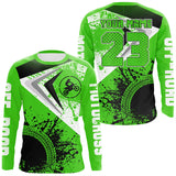 Maxcorners Motocross Jersey Green Custom Dirt Bike Shirt For Kid Men Women Off-road Racing Shirt MT2709